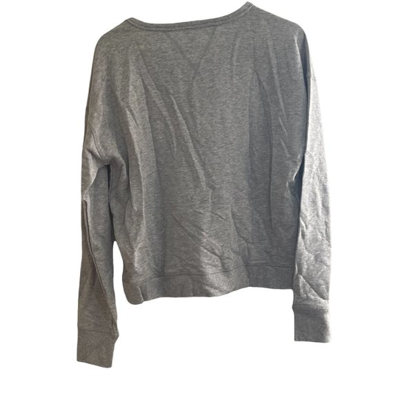 Tommy Hilfiger Sport Women’s Crew Neck Color block flag sweatshirt Size XL Gray - Picture 5 of 5